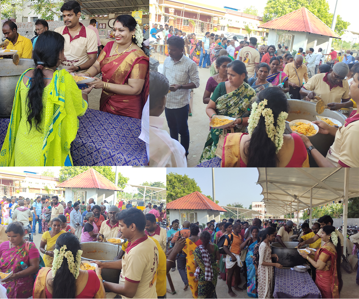 Annadhanam event serving food